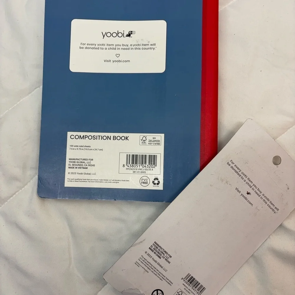Marvel Spider-Man Red and Blue Composition Notebook and 4 pens set NEW